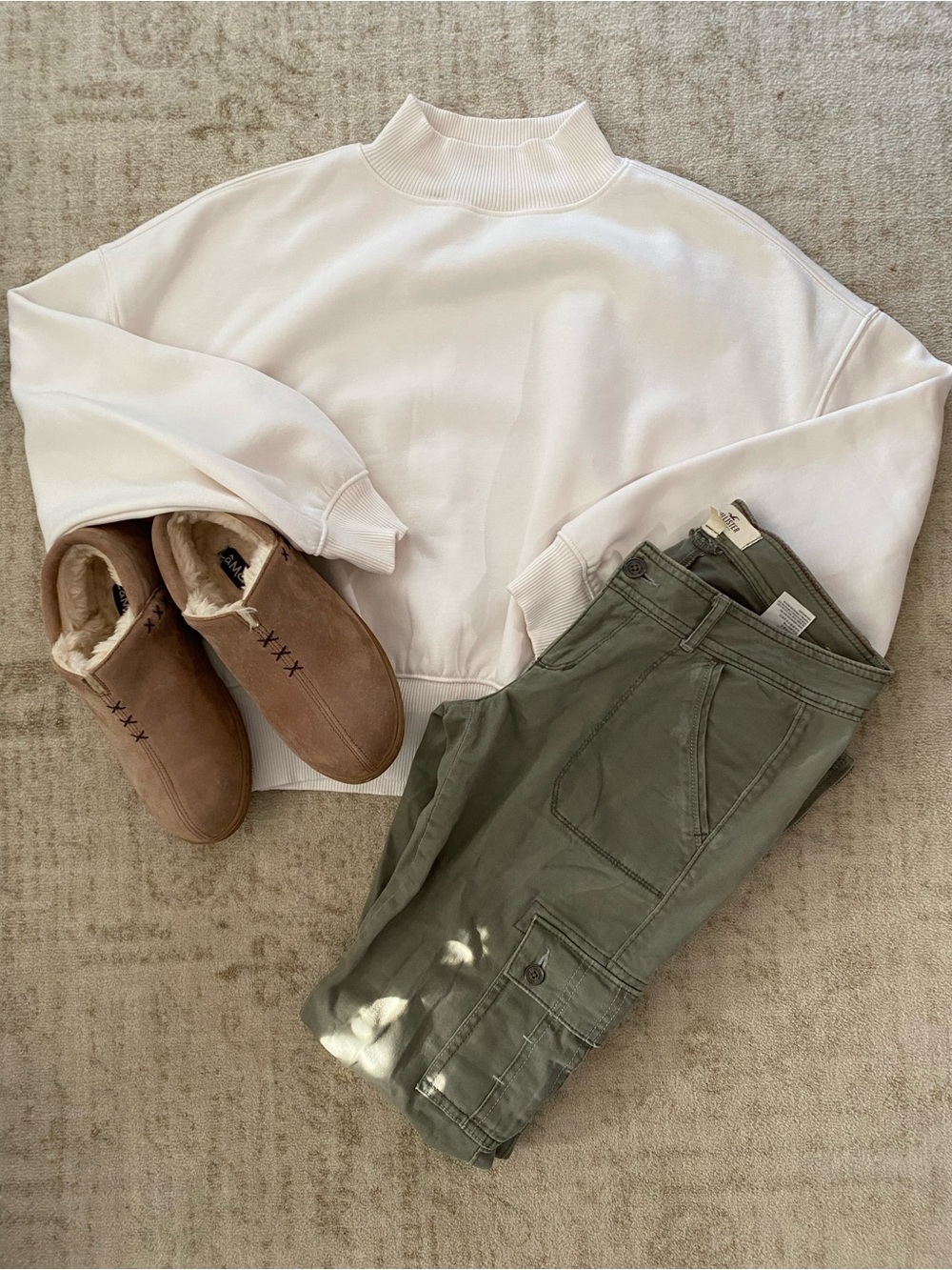 Lou & Grey Cream Mock-Neck Sweater